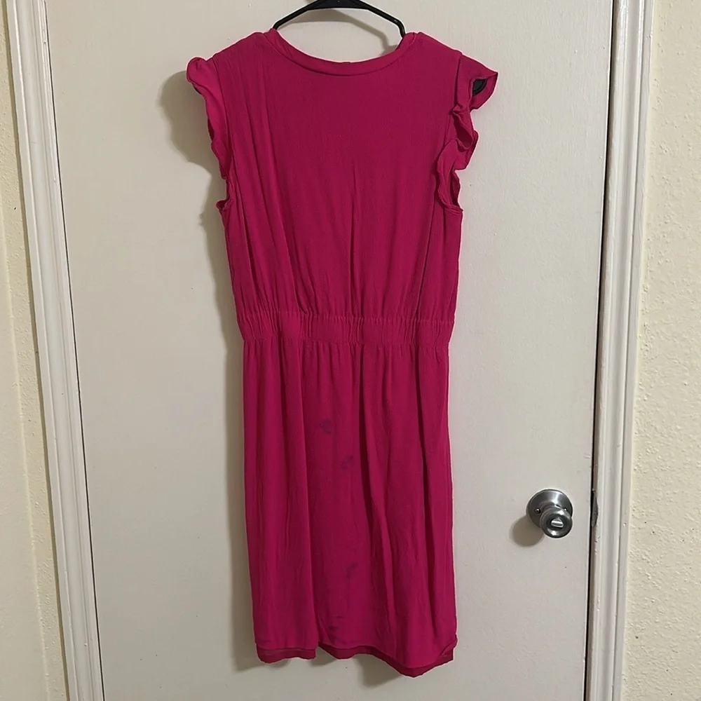 Kate Spade Ruffle Hot Pink Dress Size 10‎